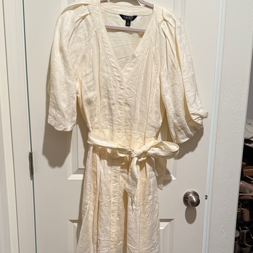 Ralph Lauren Cream Midi Dress